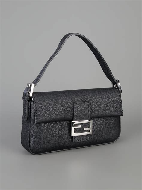 fendi black bags|fendi black baguette bag.